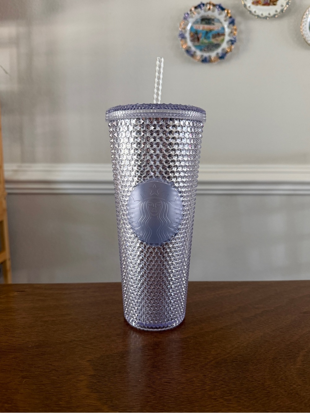 Starbucks Silver Studded Cold Cup with Straw